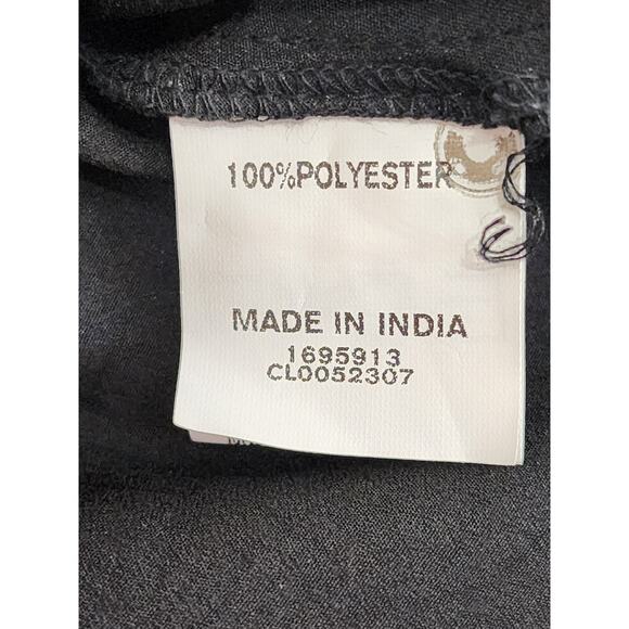 Eshakti Floral Print Georgette Peplum Blouse Size M-8 Black Pink Back Zip Office - Picture 7 of 13